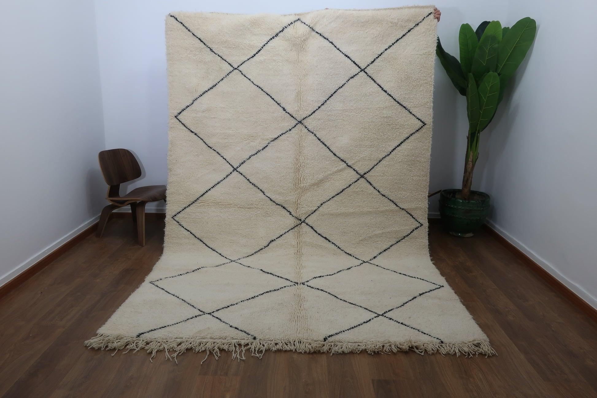 Moroccan Beni Ourain rug - " Casablanca " - 9,74 x 6,88 FT - MarrakeshLoom