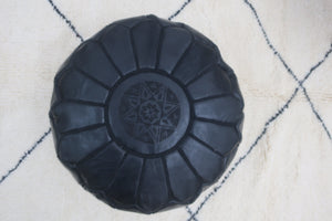 Moroccan Leather Pouf - MarrakeshLoom