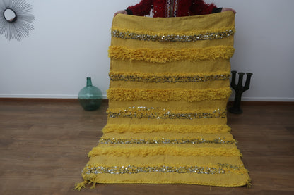 Handmade Moroccan Wedding Blanket Handira - "Huda" - MarrakeshLoom