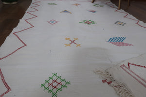 Handmade Moroccan Cactus silk Sabra area rug , 7.77 FT × 4.52 FT ( 237 Cm × 138 Cm ), Authentic handwoven carpet - MarrakeshLoom