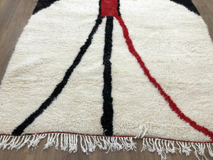 Handmade Modern Moroccan rug, 7.48 x 4.98 FT ( 228 Cm x 152 Cm ), Authentic Moroccan Carpet, Handwoven Ethnic Rug, Beni Ourain rug - MarrakeshLoom