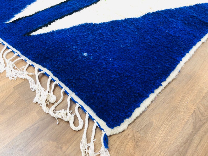 Handmade Modern Moroccan rug, Mid-Century Rug, 7.77 FT x 4.82 FT ( 237 Cm x 147 Cm ), Authentic Moroccan Carpet, Handwoven Ethnic Rug, Free Shipping - MarrakeshLoom