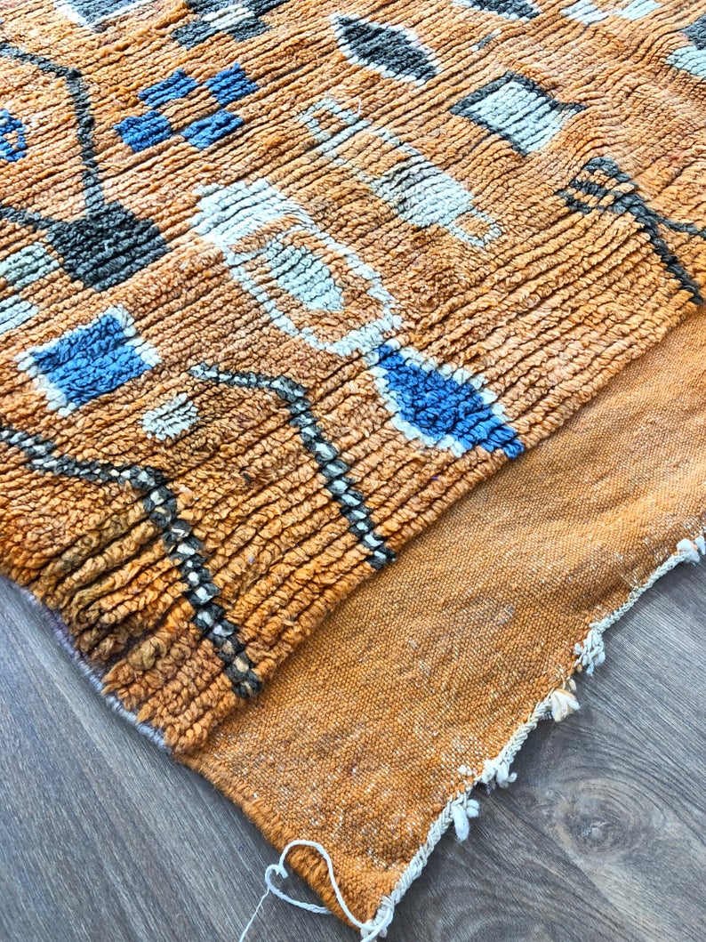Boujad Rug 8.53x5.67 FT (260 × 173 Cm), Vintage Moroccan Berber Boujaad wool Rug, Authentic handwoven Boujad Carpet, Free Shipping - MarrakeshLoom