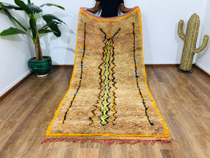 Vintage Moroccan Berber wool Rug - ( 263 × 130 Cm ) - MarrakeshLoom