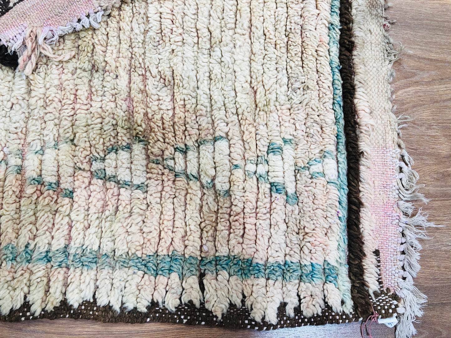 Vintage Moroccan Berber wool Runner - 10.69 FT × 4.33 FT ( 326 Cm × 132 Cm ) - MarrakeshLoom