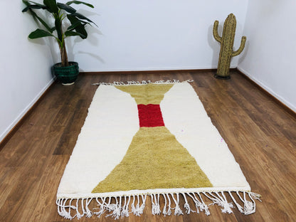 Handmade contemporary Moroccan Berber Beni Mrirt Rug "Nada" - 8.46 x 5.18 FT ( 258 x 158 CM ) Authentic handwoven carpet - MarrakeshLoom